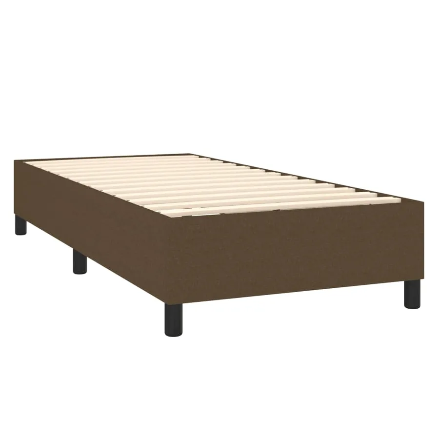 Sommier à lattes de lit matelas et LED Marron foncé 100x200 cm - 5
