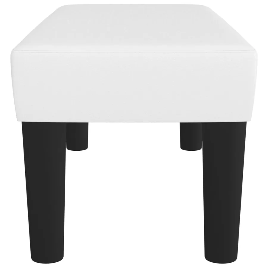 Banc Blanc 70x30x30 cm Similicuir - 4