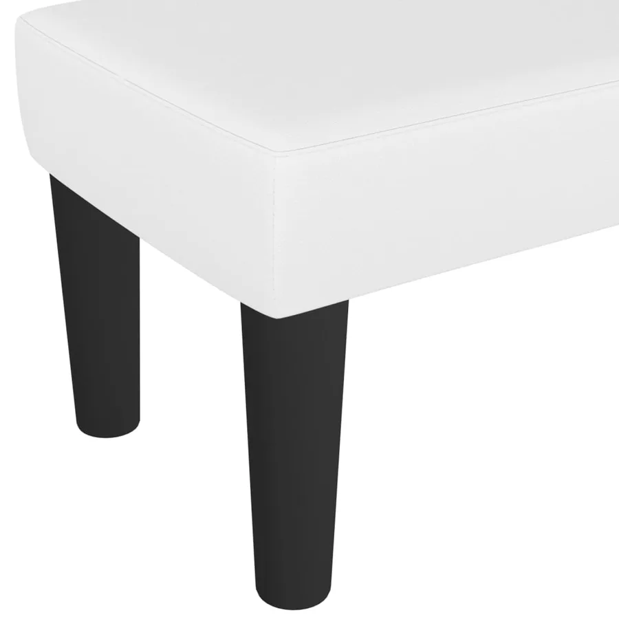 Banc Blanc 70x30x30 cm Similicuir - 5
