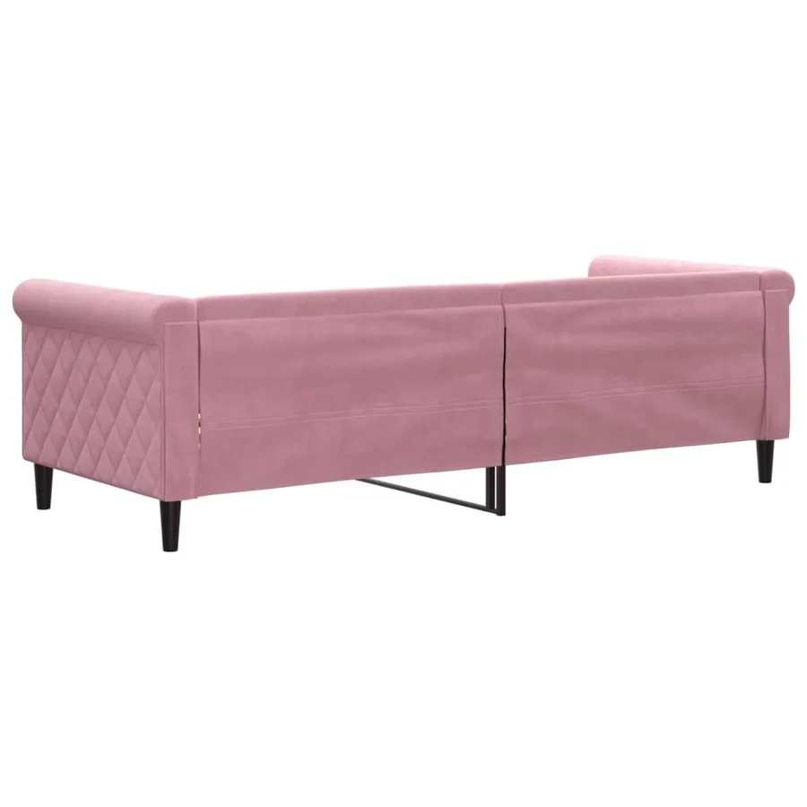 Lit de repos sans matelas rose 80x200 cm velours - 5