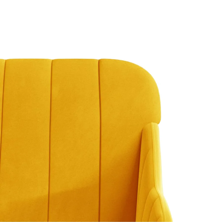 Fauteuil Jaune 63x76x80 cm Velours - 6