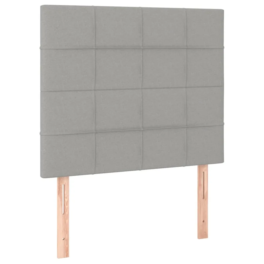 Sommier à lattes de lit avec matelas Gris clair 100x200cm Tissu - 5