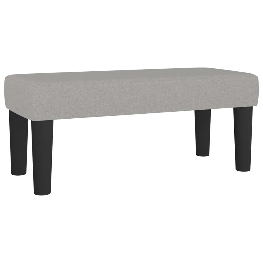 Sommier à lattes de lit avec matelas Gris clair 100x200cm Tissu - 7