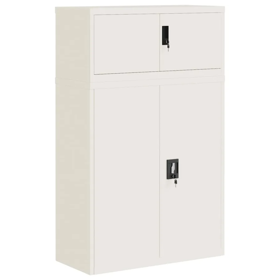 Classeur blanc 90x40x145 cm acier - 2