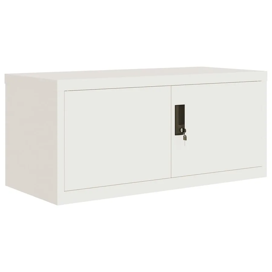 Classeur blanc 90x40x145 cm acier - 3