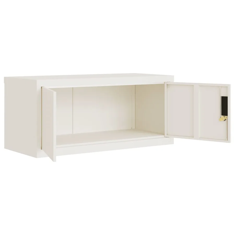 Classeur blanc 90x40x110 cm acier - 5