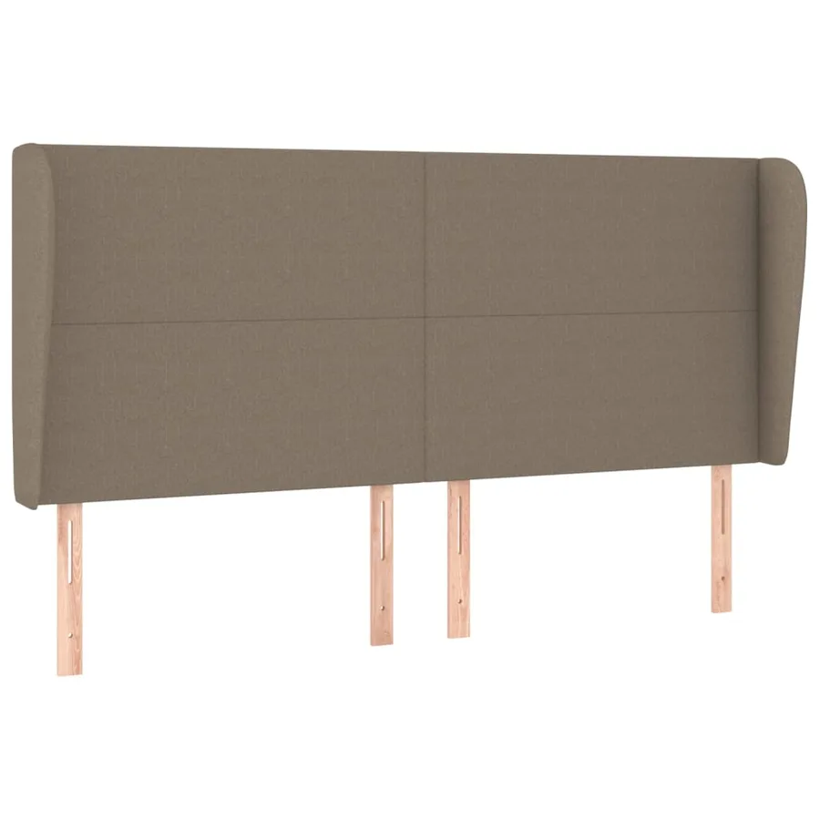 Tête de lit avec oreilles Taupe 163x23x118/128 cm Tissu - 2