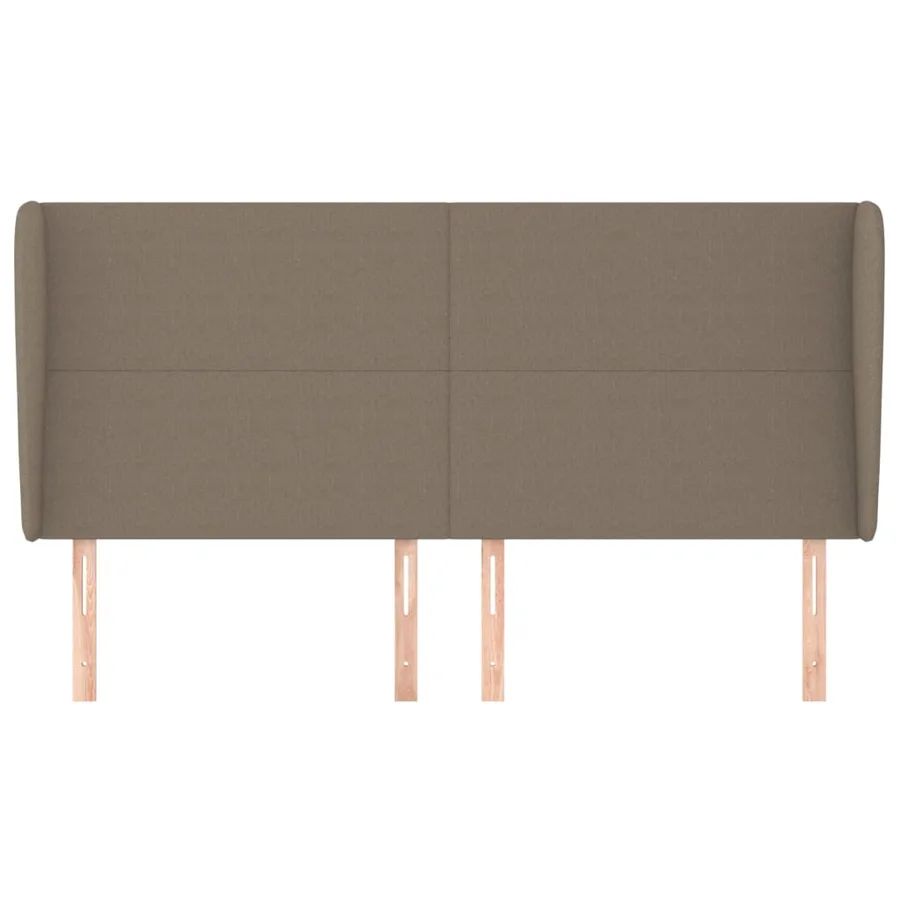 Tête de lit avec oreilles Taupe 163x23x118/128 cm Tissu - 3