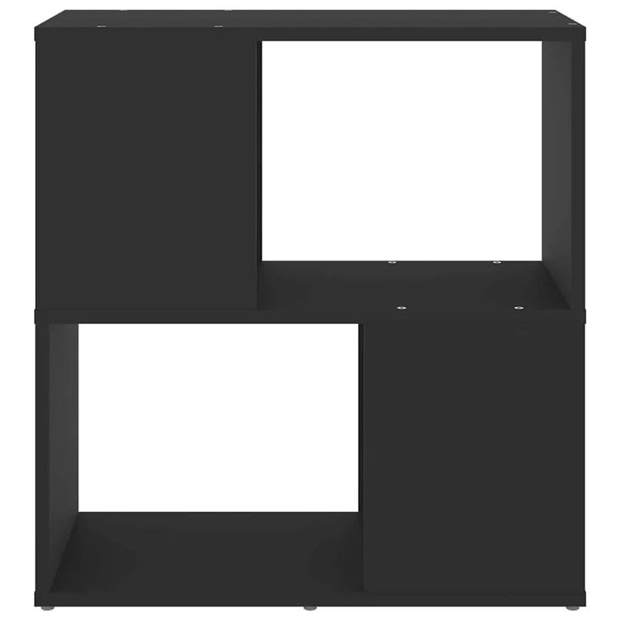 Bibliothèque Noir 60x24x63 cm Bois d'ingénierie - 3