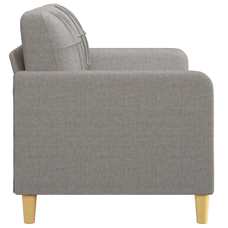 Canapé à 2 places Taupe 140 cm Tissu - 4
