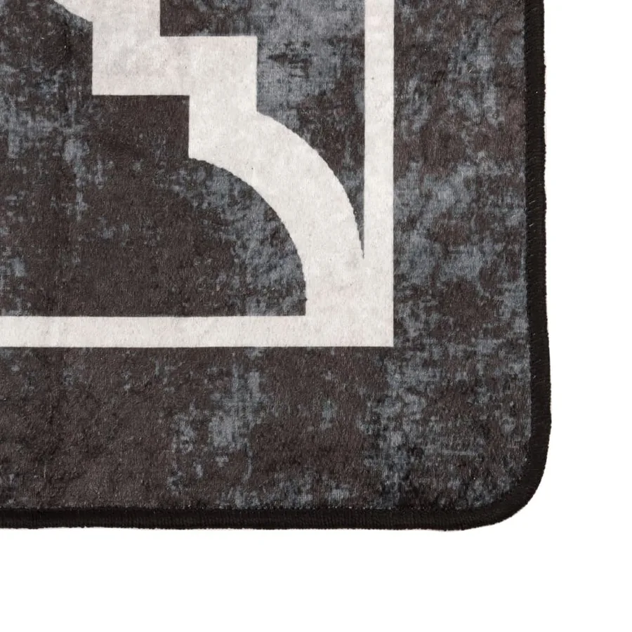 Tapis lavable noir et blanc 80x150 cm - 3