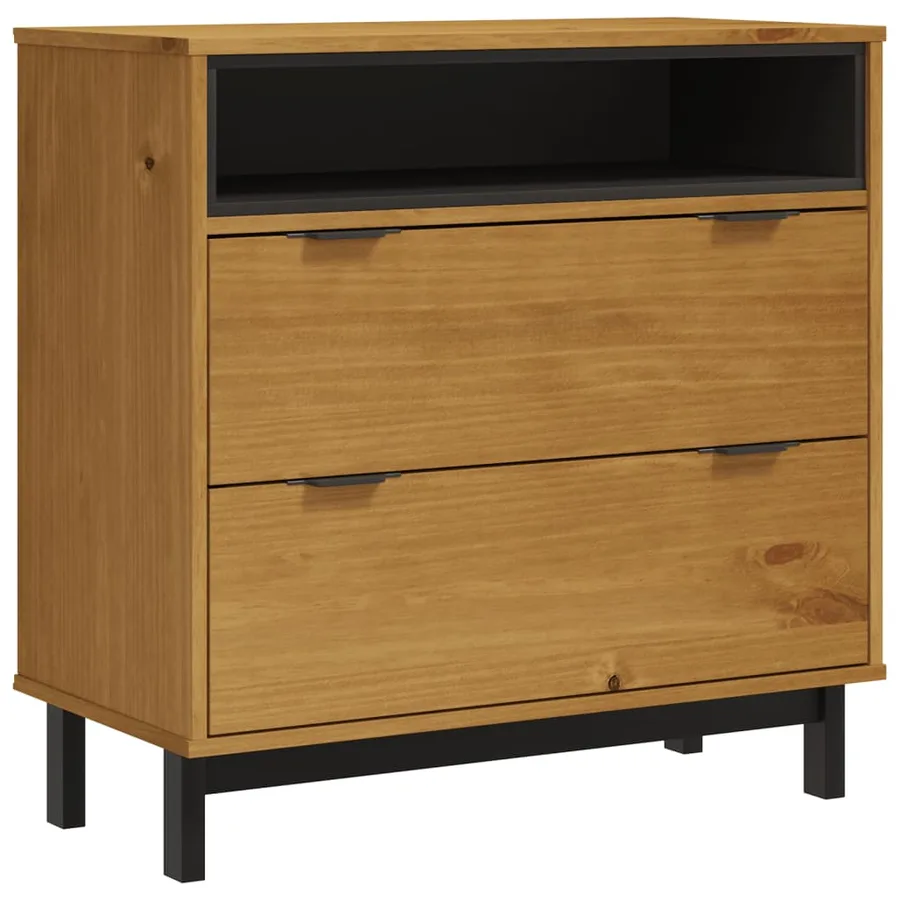 Commode FLAM 80x40x80 cm bois de pin massif - 2