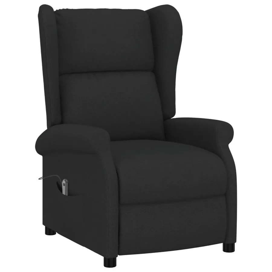 Fauteuil inclinable électrique à oreilles noir tissu - 3
