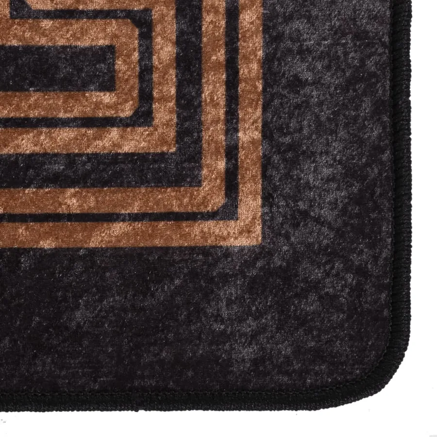 Tapis lavable noir et doré 400x300 cm - 3
