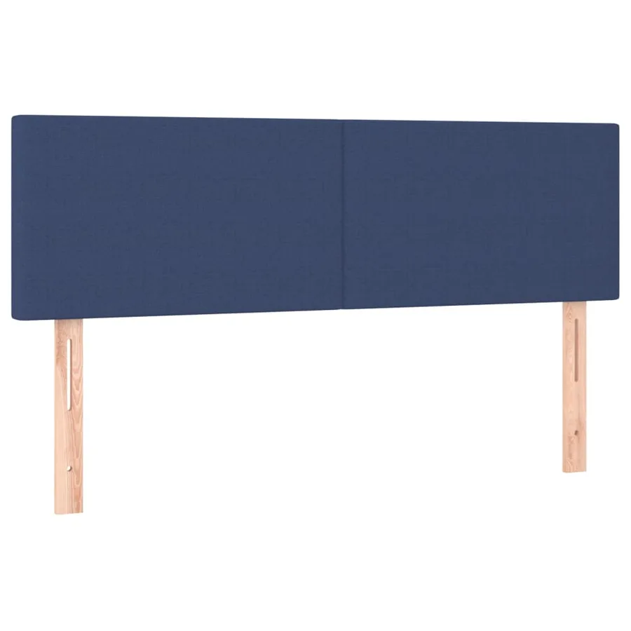 Sommier à lattes de lit avec matelas Bleu 140x190 cm Tissu - 6