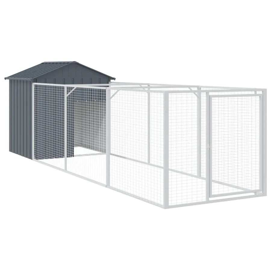 Niche pour chien avec toit anthracite acier galvanisé - 2