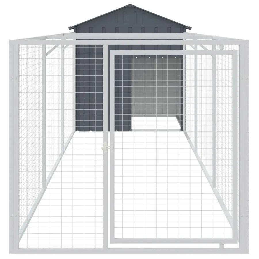 Niche pour chien avec toit anthracite acier galvanisé - 3