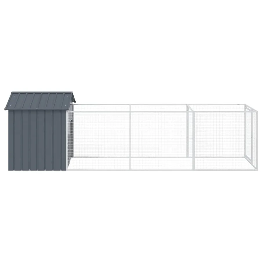 Niche pour chien avec toit anthracite acier galvanisé - 4