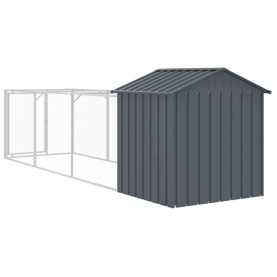 Niche pour chien avec toit anthracite acier galvanisé - 5
