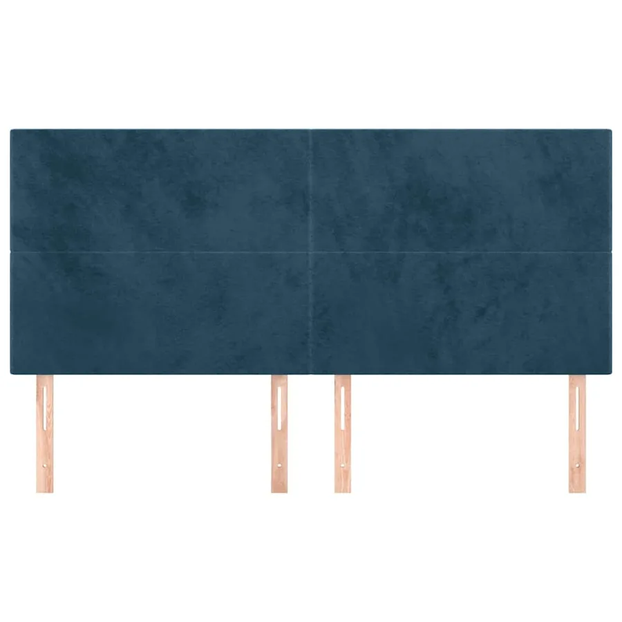Tête de lit Bleu foncé 160 x 5 x 118/128 cm Velours - 3