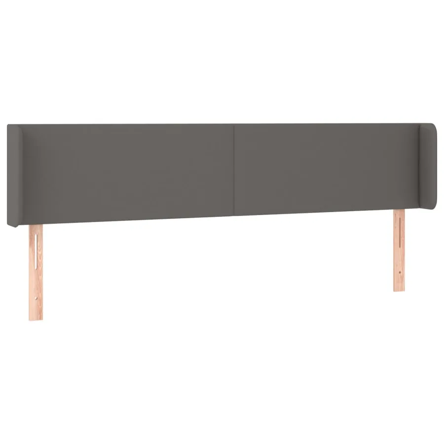 Tête de lit à LED Gris 163x16x78/88 cm Similicuir - 3