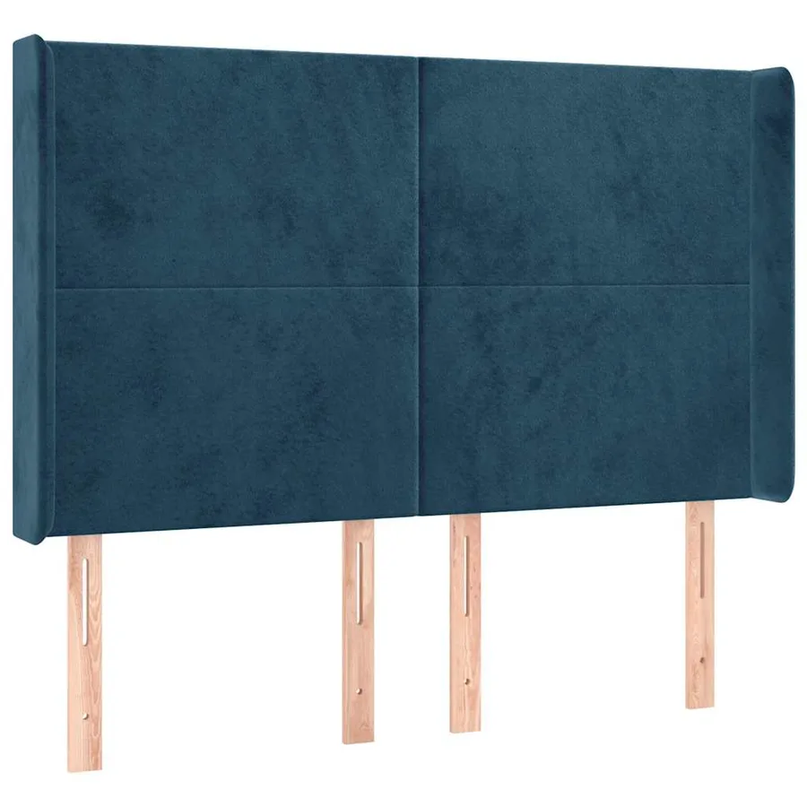 Sommier à lattes de lit matelas et LED Bleu foncé 140x200 cm - 7
