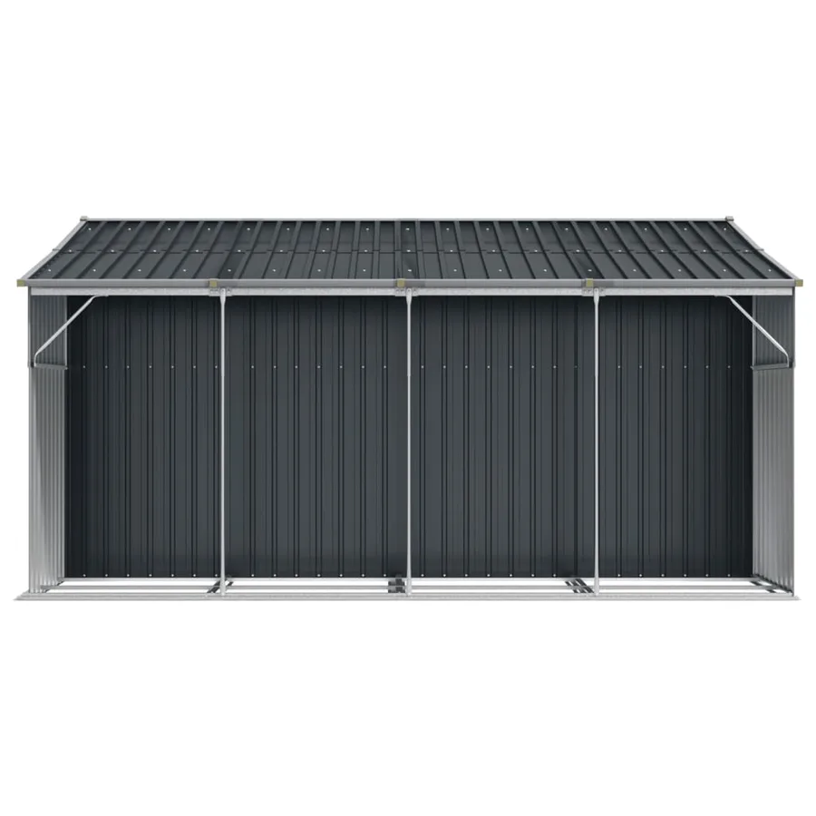 Abri de jardin anthracite 277x365,5x179 cm acier galvanisé - 6