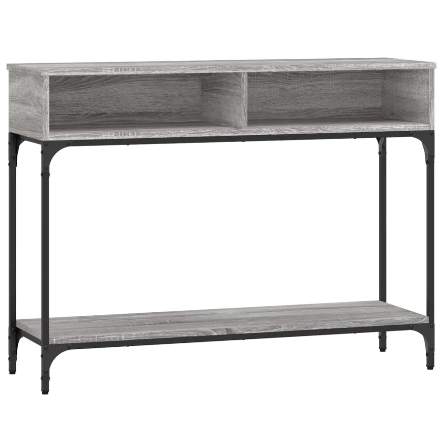 Table console sonoma gris 100x30,5x75 cm bois d'ingénierie - 2