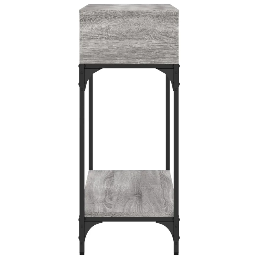 Table console sonoma gris 100x30,5x75 cm bois d'ingénierie - 4