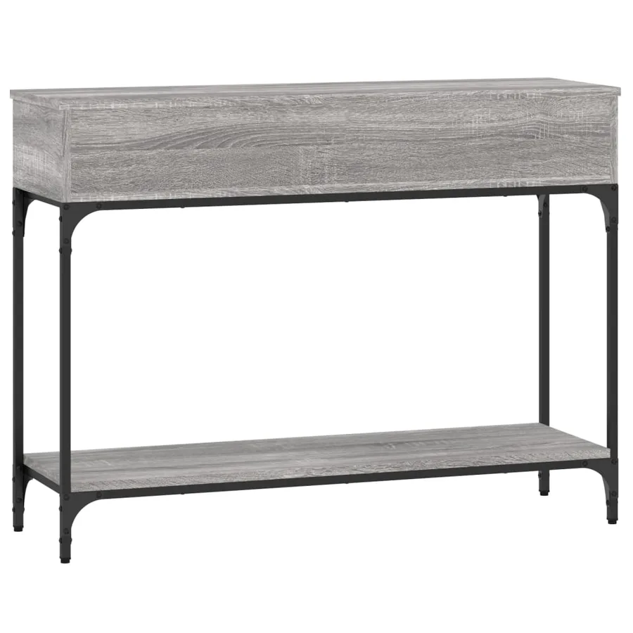 Table console sonoma gris 100x30,5x75 cm bois d'ingénierie - 6
