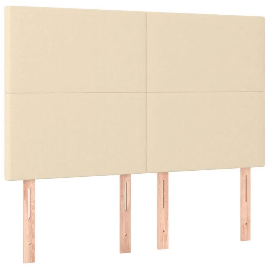Tête de lit Crème 144x5x118/128 cm Tissu - 2