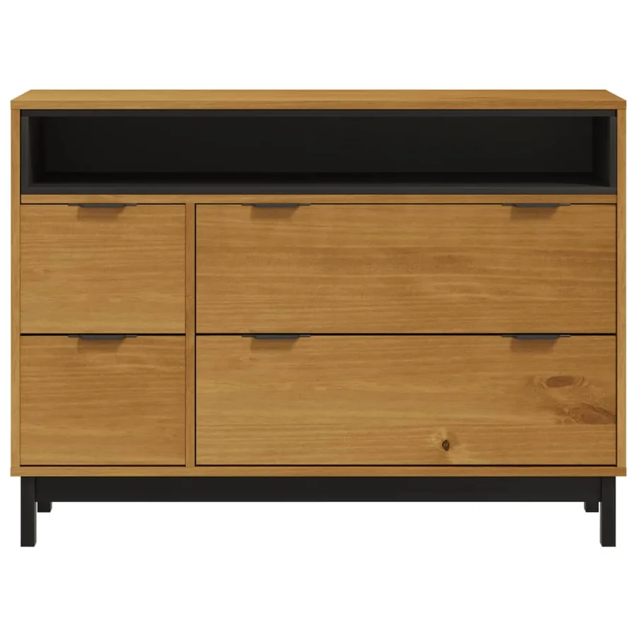 Commode FLAM 110x40x80 cm bois de pin massif - 5