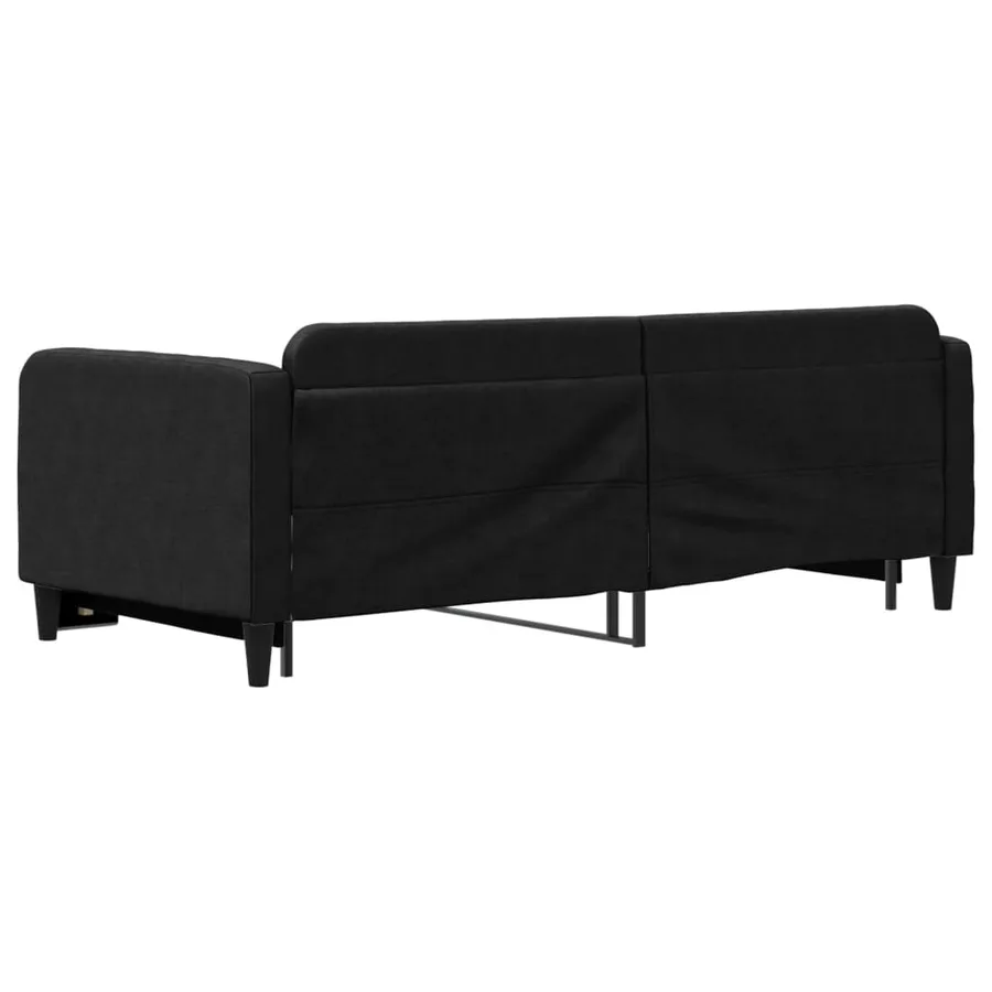 Lit de jour avec gigogne sans matelas noir 90x200 cm - 5