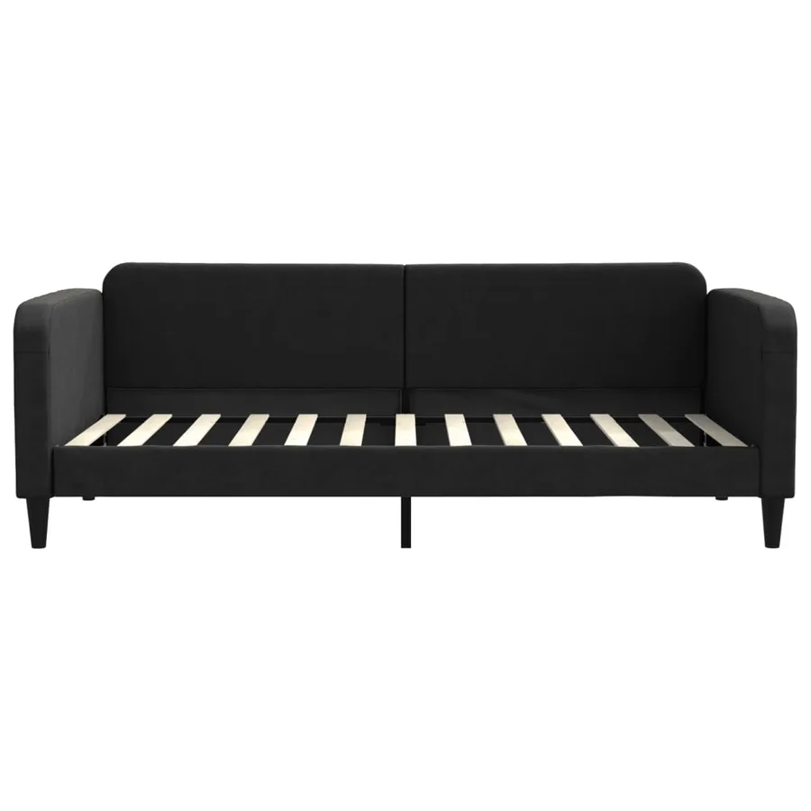 Lit de jour avec gigogne sans matelas noir 90x200 cm - 7