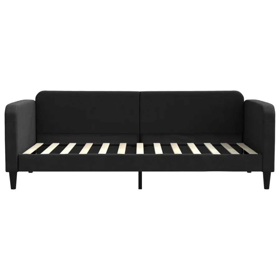 Lit de repos sans matelas noir 90x200 cm tissu - 3