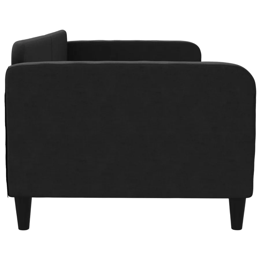 Lit de repos sans matelas noir 90x200 cm tissu - 4