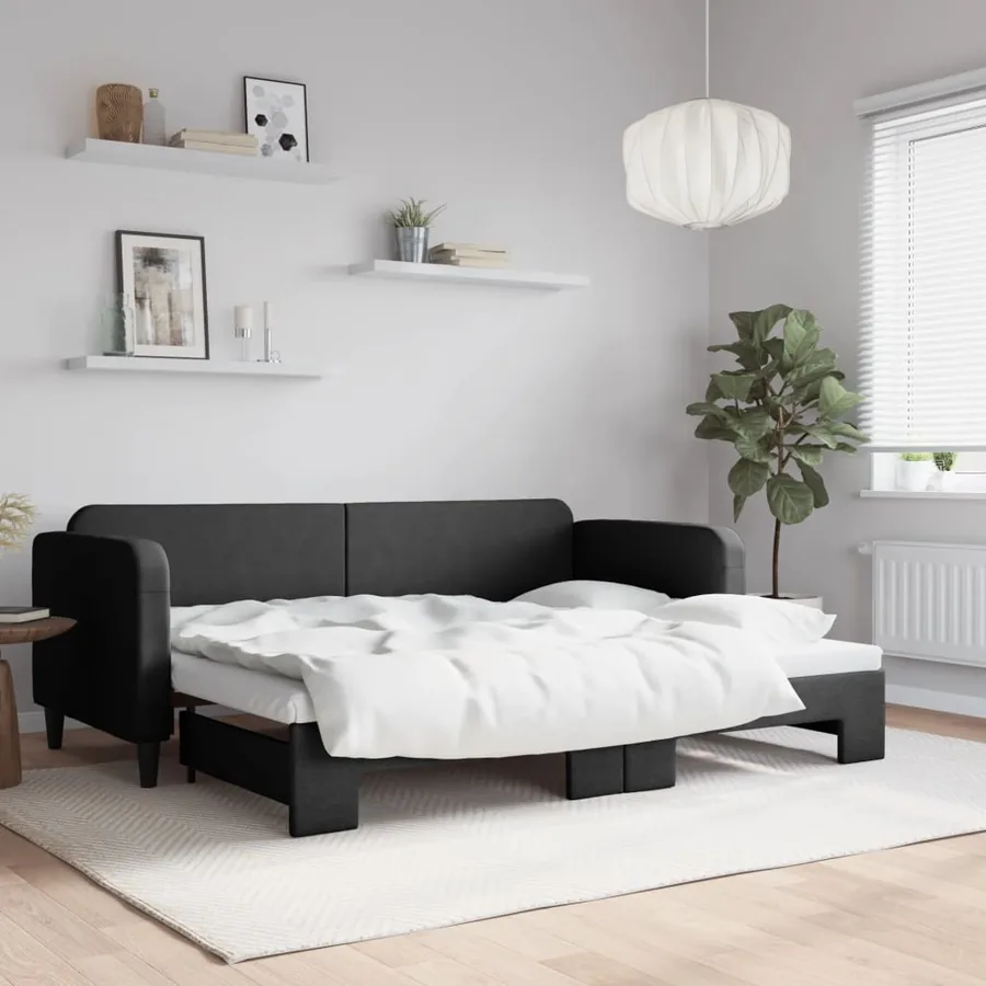 Lit de jour avec gigogne sans matelas 80x200 cm