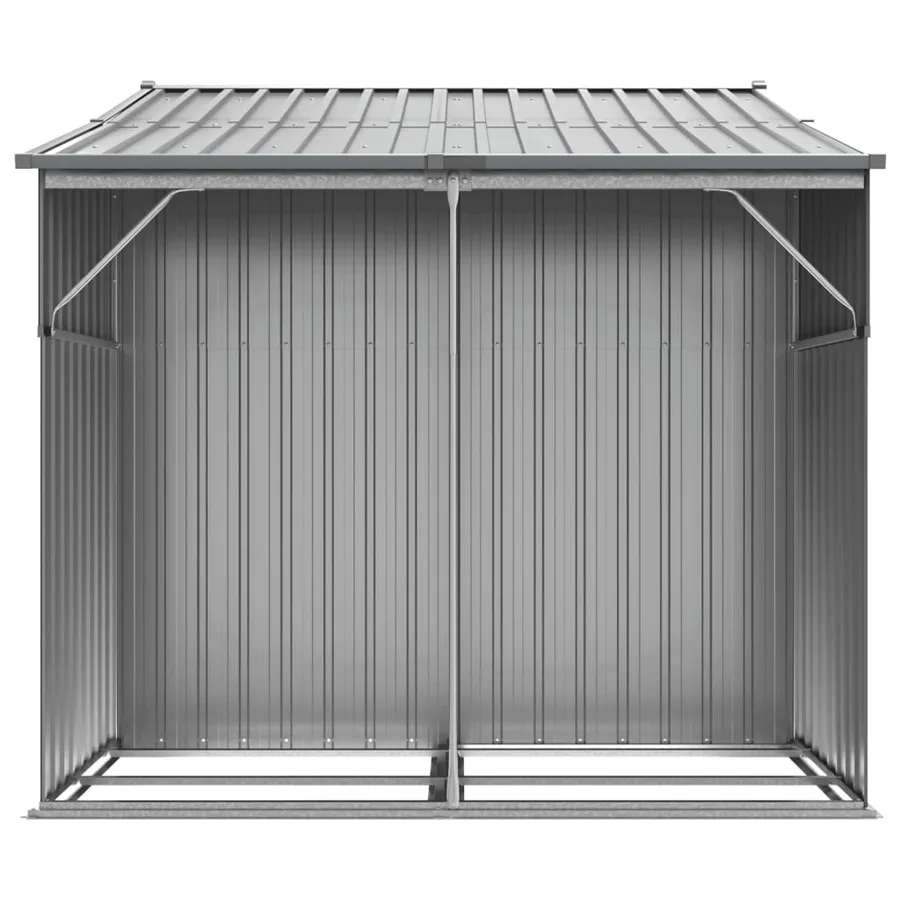 Abri de jardin gris 277x192,5x179 cm acier galvanisé - 6