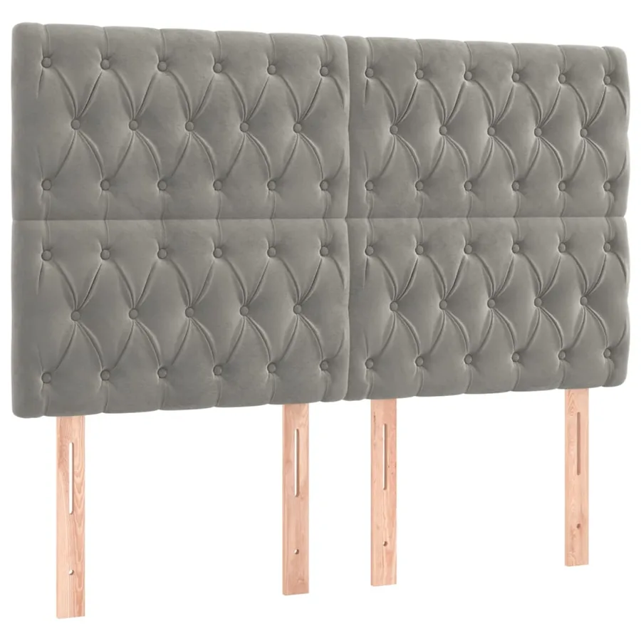 Sommier à lattes de lit matelas et LED Gris clair 160x200 cm - 7