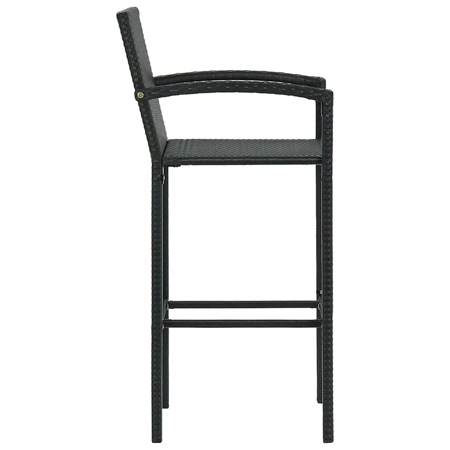 Ensemble de bar de jardin 9 pcs noir - 13