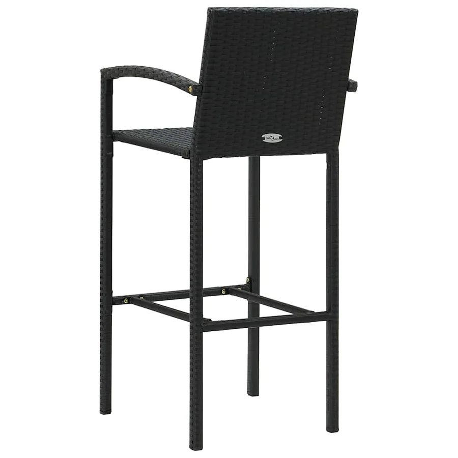 Ensemble de bar de jardin 9 pcs noir - 14