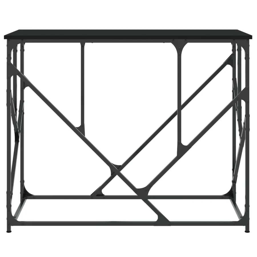 Table console noir 100x40x80 cm bois d'ingénierie - 4