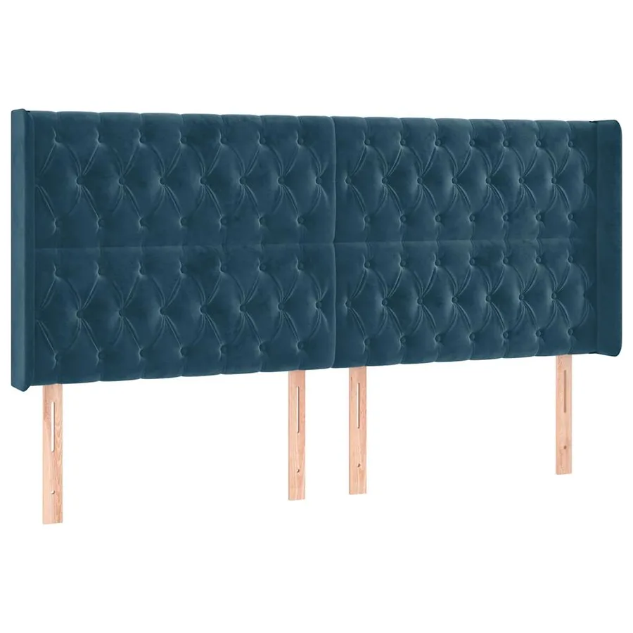 Sommier à lattes de lit matelas et LED Bleu foncé 200x200 cm - 7