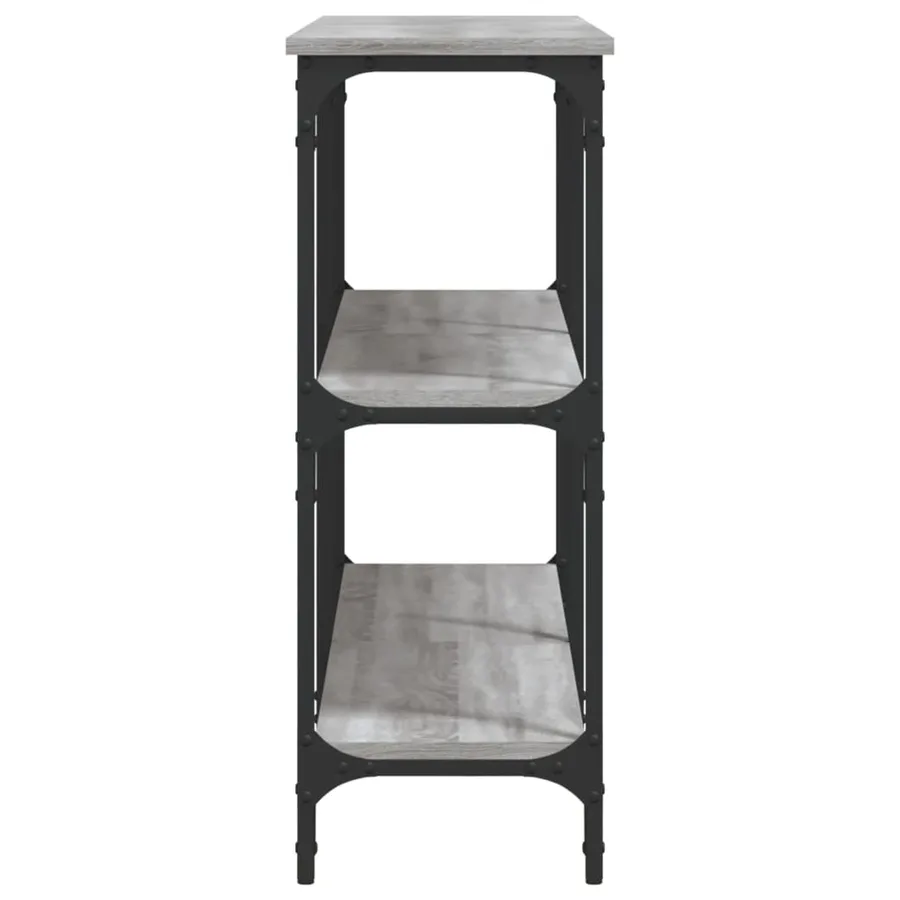 Table console sonoma gris 150x29x75 cm bois d'ingénierie - 5