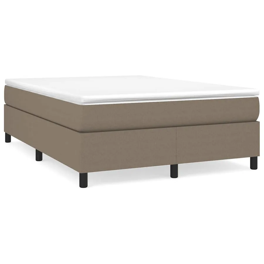 Sommier à lattes de lit avec matelas Taupe 140x190 cm Tissu - 2