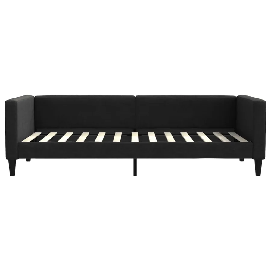 Lit de jour avec gigogne sans matelas noir 90x200 cm - 7