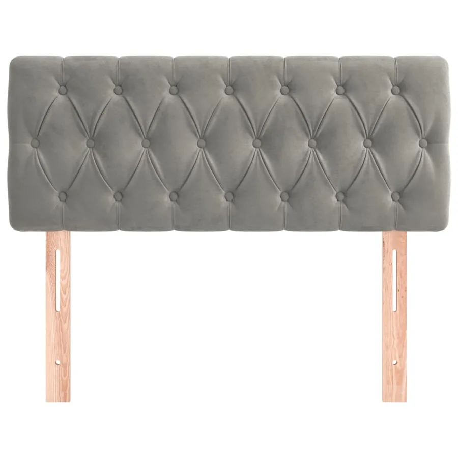 Tête de lit Gris clair 90x7x78/88 cm Velours - 3