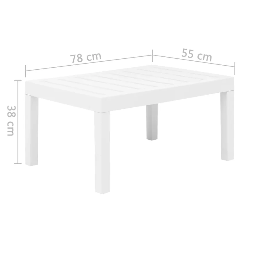 Salon de jardin 3 pcs Plastique Blanc - 13