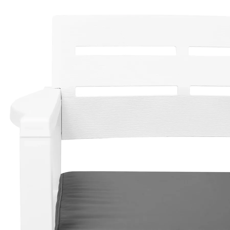 Salon de jardin 3 pcs Plastique Blanc - 6