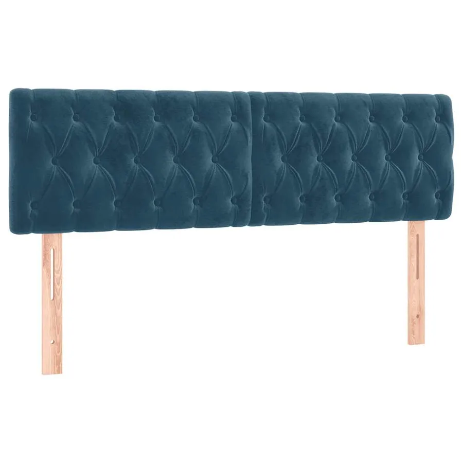 Sommier à lattes de lit avec matelas LED Bleu foncé 160x200 cm - 7